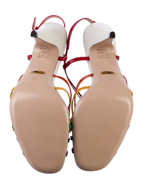 Gucci Interlocking G Logo Leather Slingback Sandals