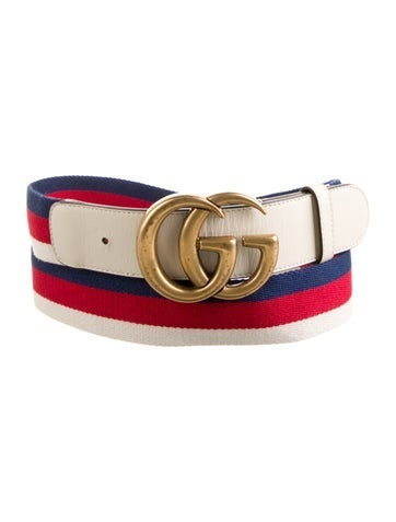 Gucci Belts Double G Logo Canvas Belt M