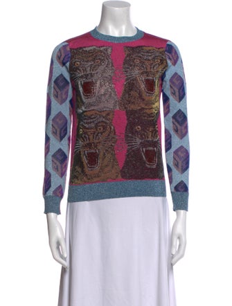 Gucci Printed Crew Neck Sweatshirt