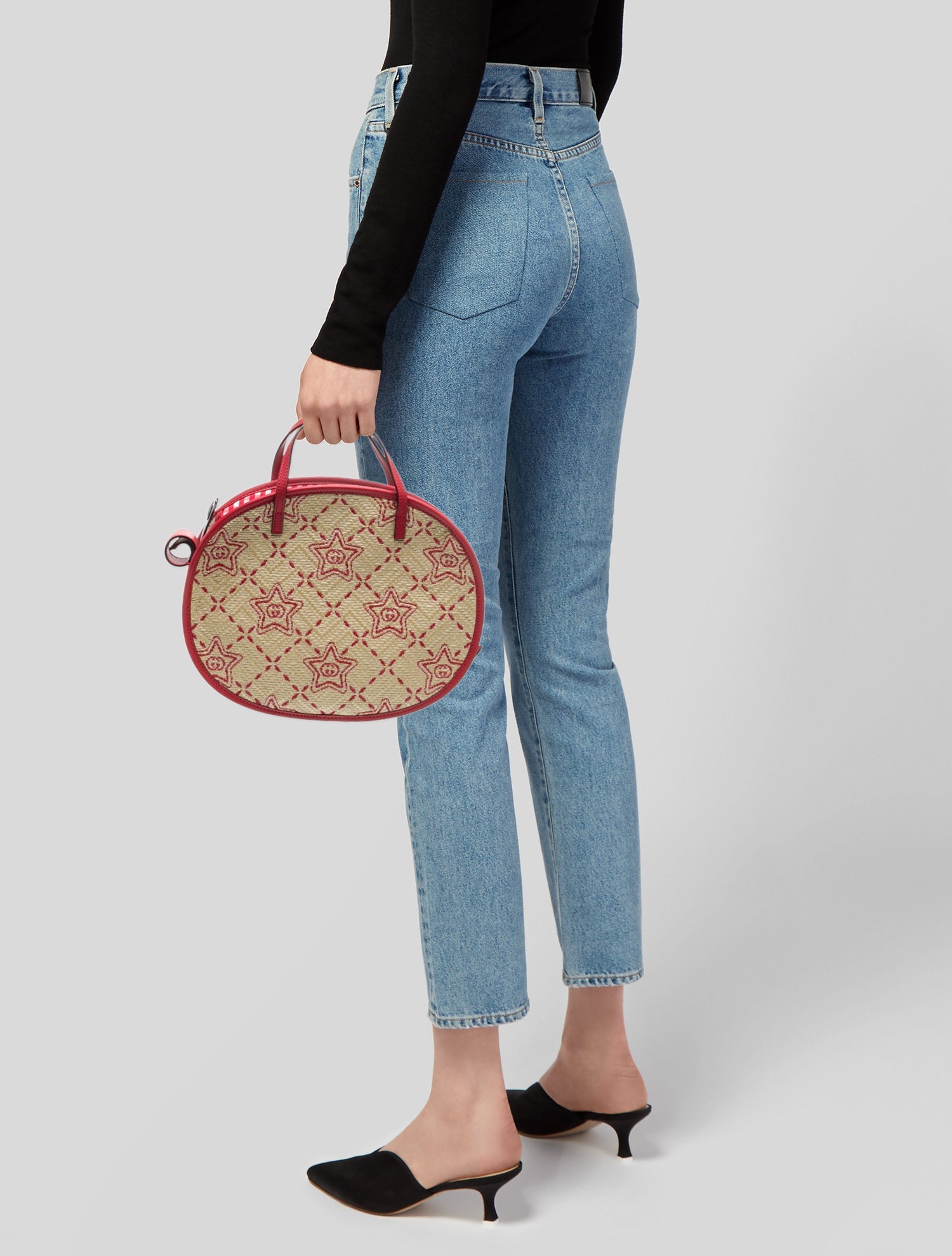 Gucci Girls' Raffia Snail Tote Bag