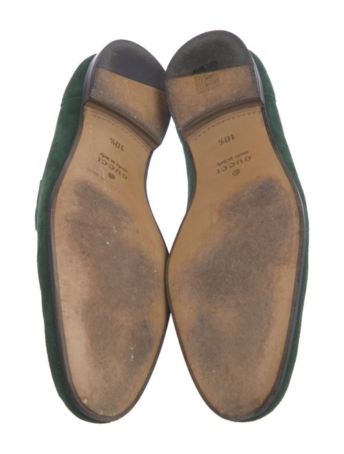 Gucci Web Accent Suede Loafers