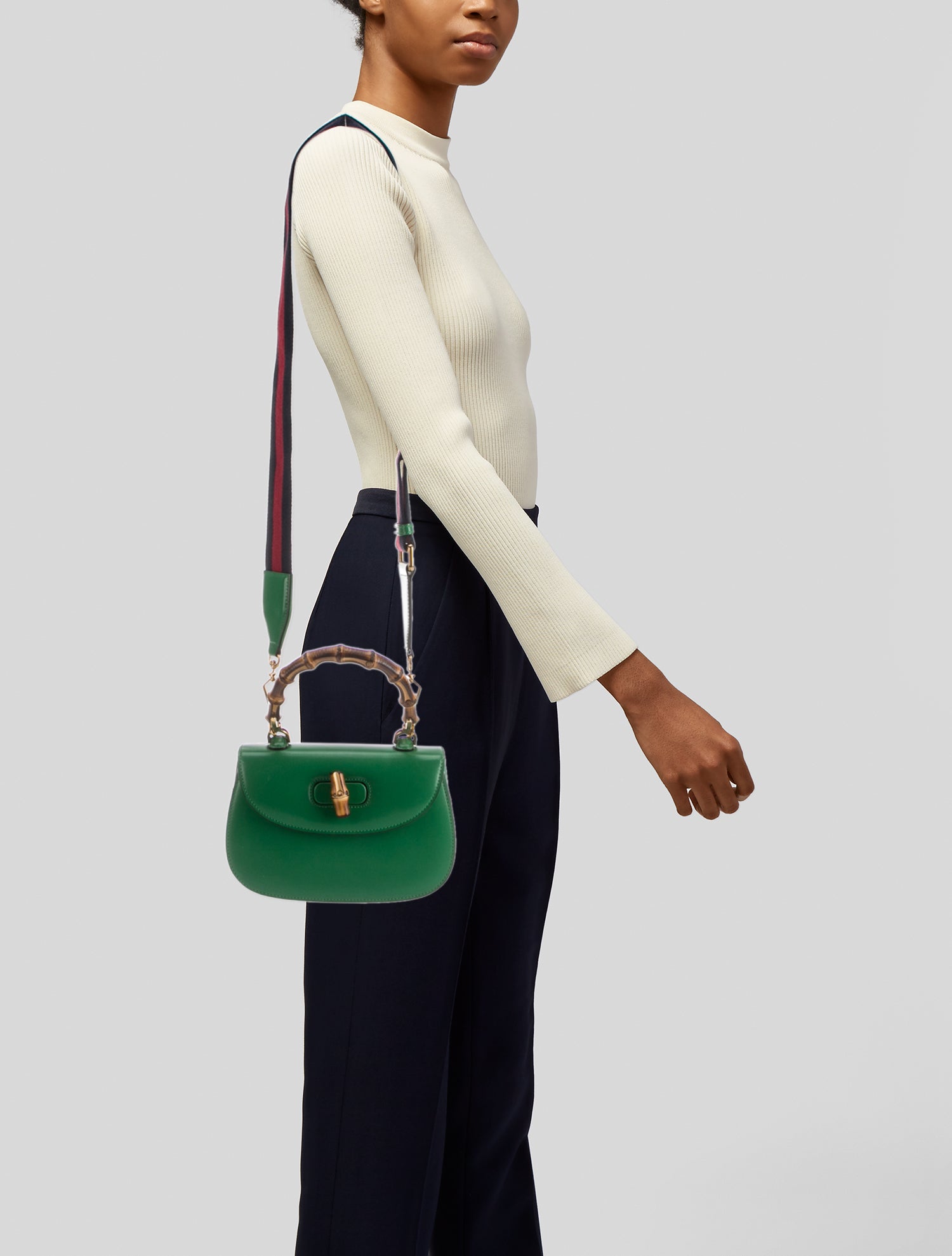 Gucci Sylvie Web Bamboo 1947 Small