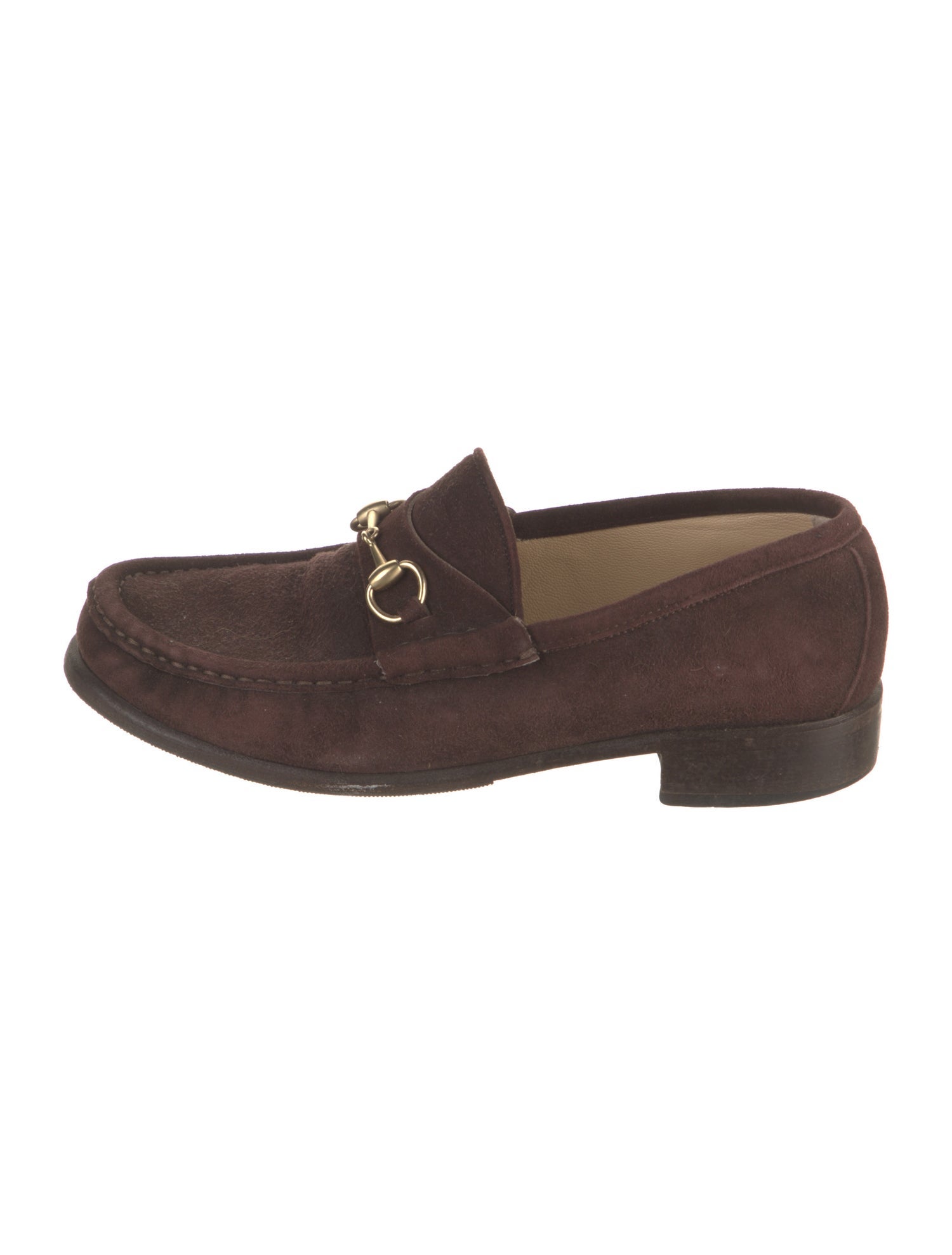 Gucci Horsebit Accent Suede Loafers