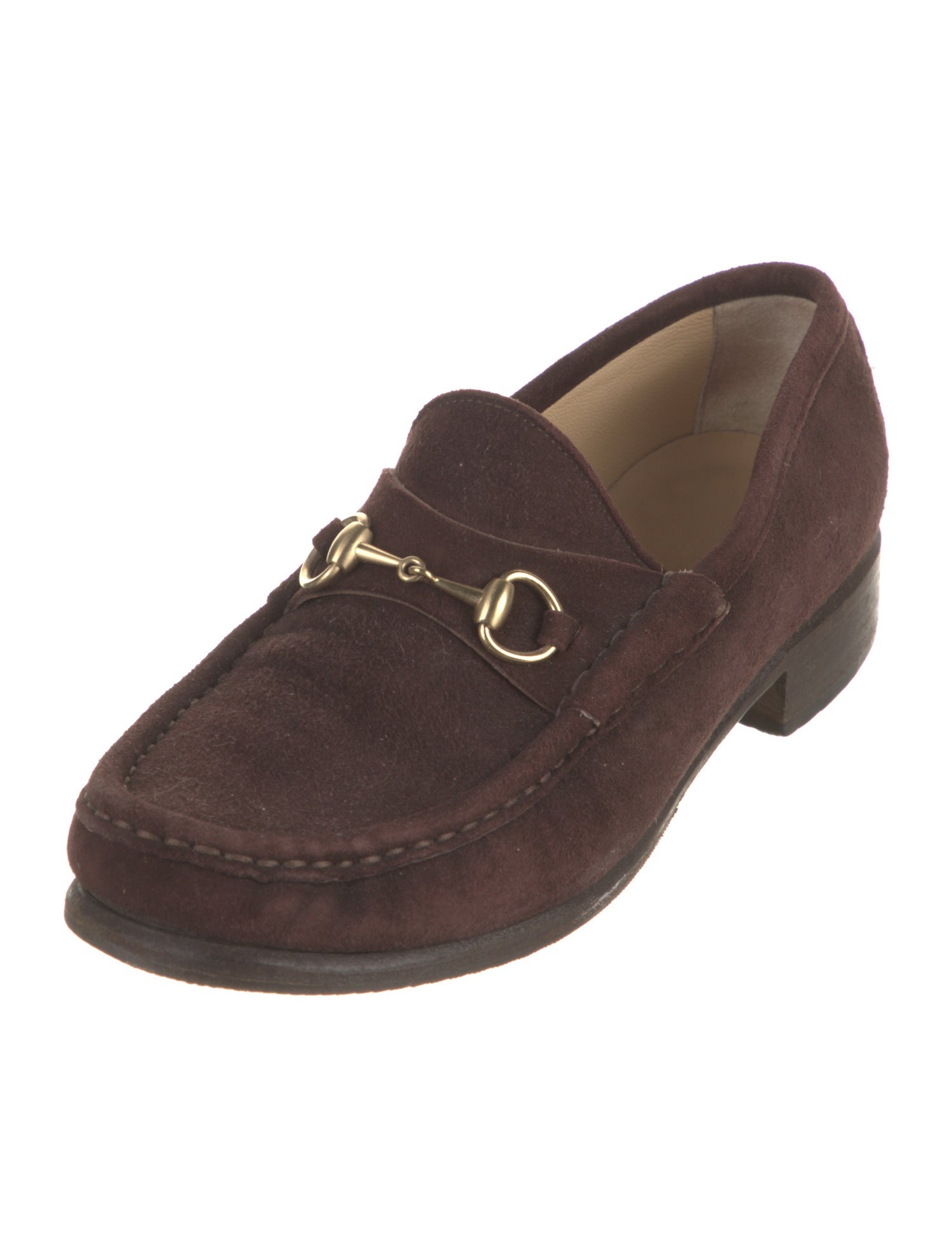 Gucci Horsebit Accent Suede Loafers