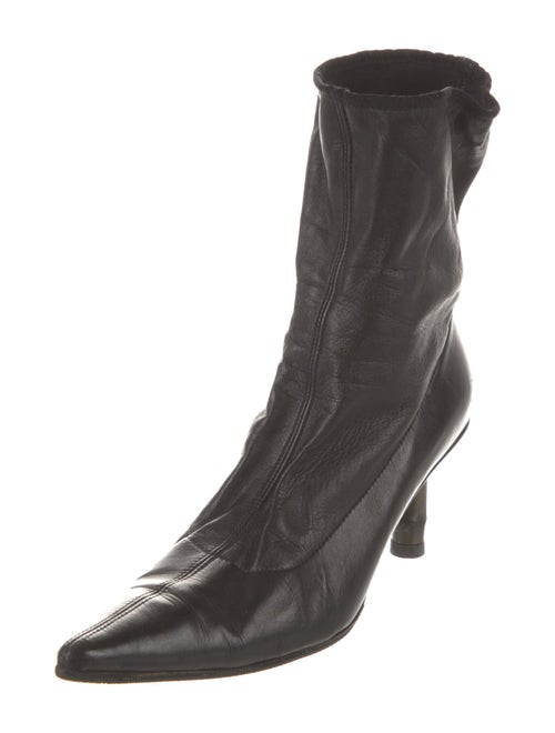 Gucci Bamboo Accent Leather Sock Boots