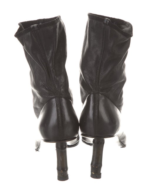Gucci Bamboo Accent Leather Sock Boots
