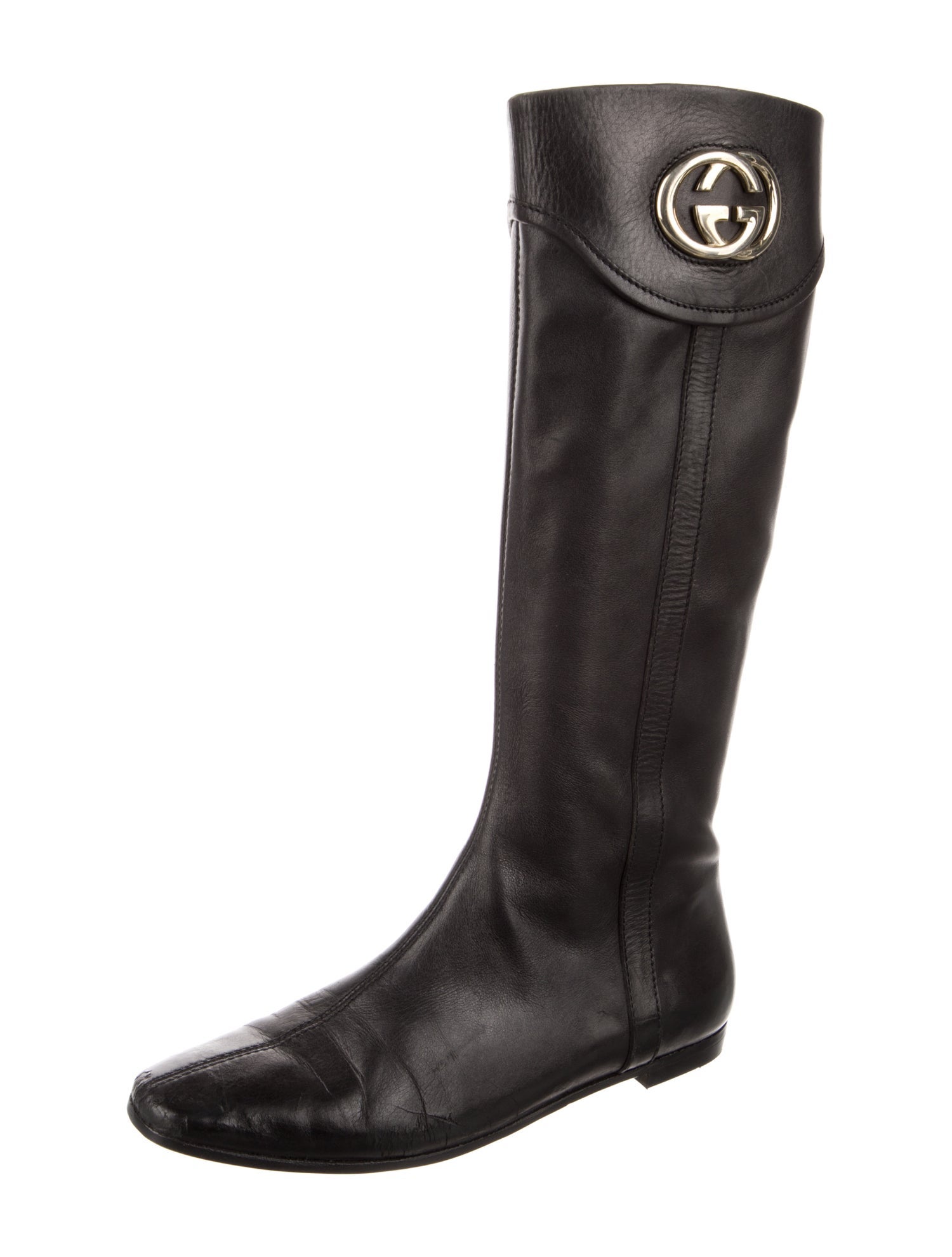 Gucci Leather Riding Boots