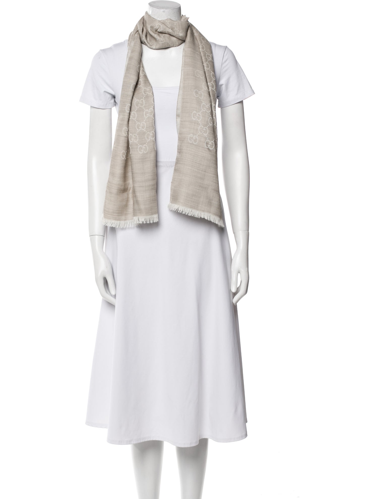 Gucci Wool GG Logo Scarf