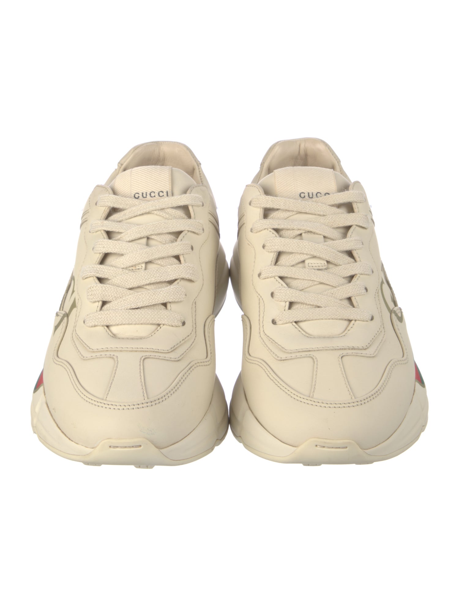 Gucci Web Accent Leather Sneakers