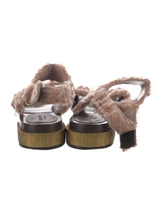 Gucci Faux Fur Slides