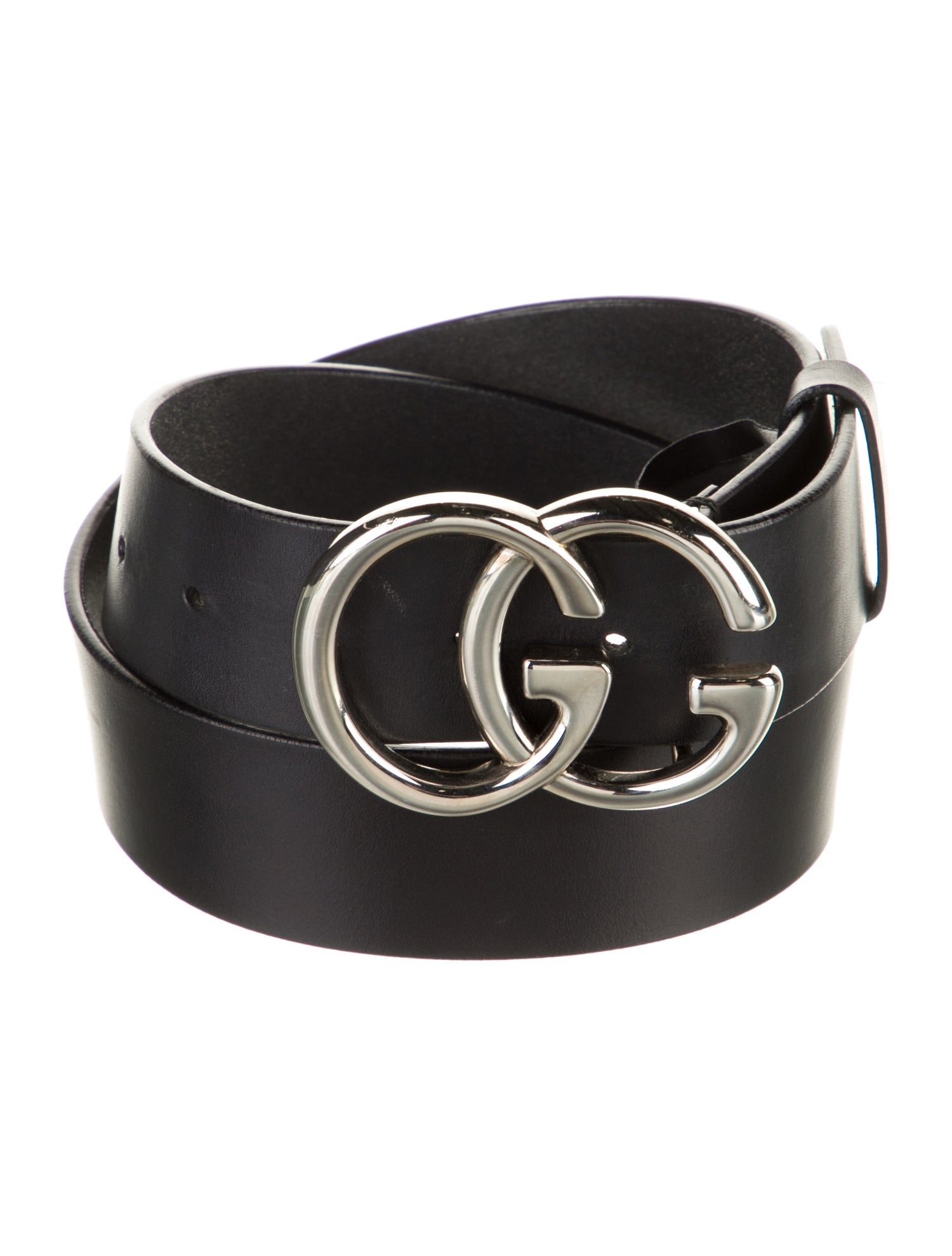 Gucci Double G Logo Leather Belt