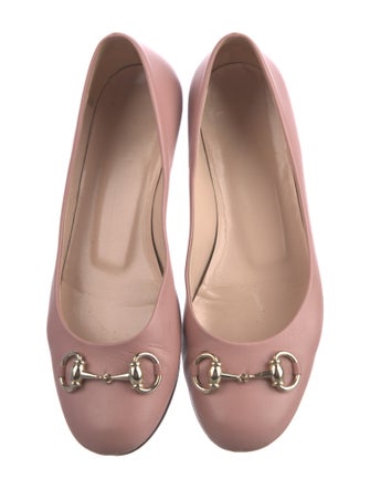 Gucci Horsebit Accent Leather Ballet Flats
