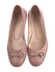 Gucci Horsebit Accent Leather Ballet Flats