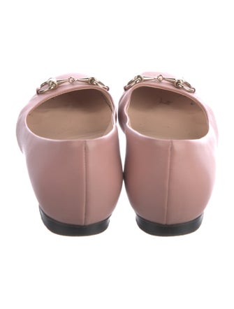 Gucci Horsebit Accent Leather Ballet Flats