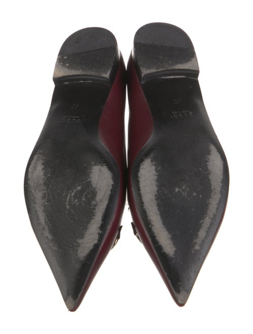 Gucci Horsebit Accent Leather Ballet Flats