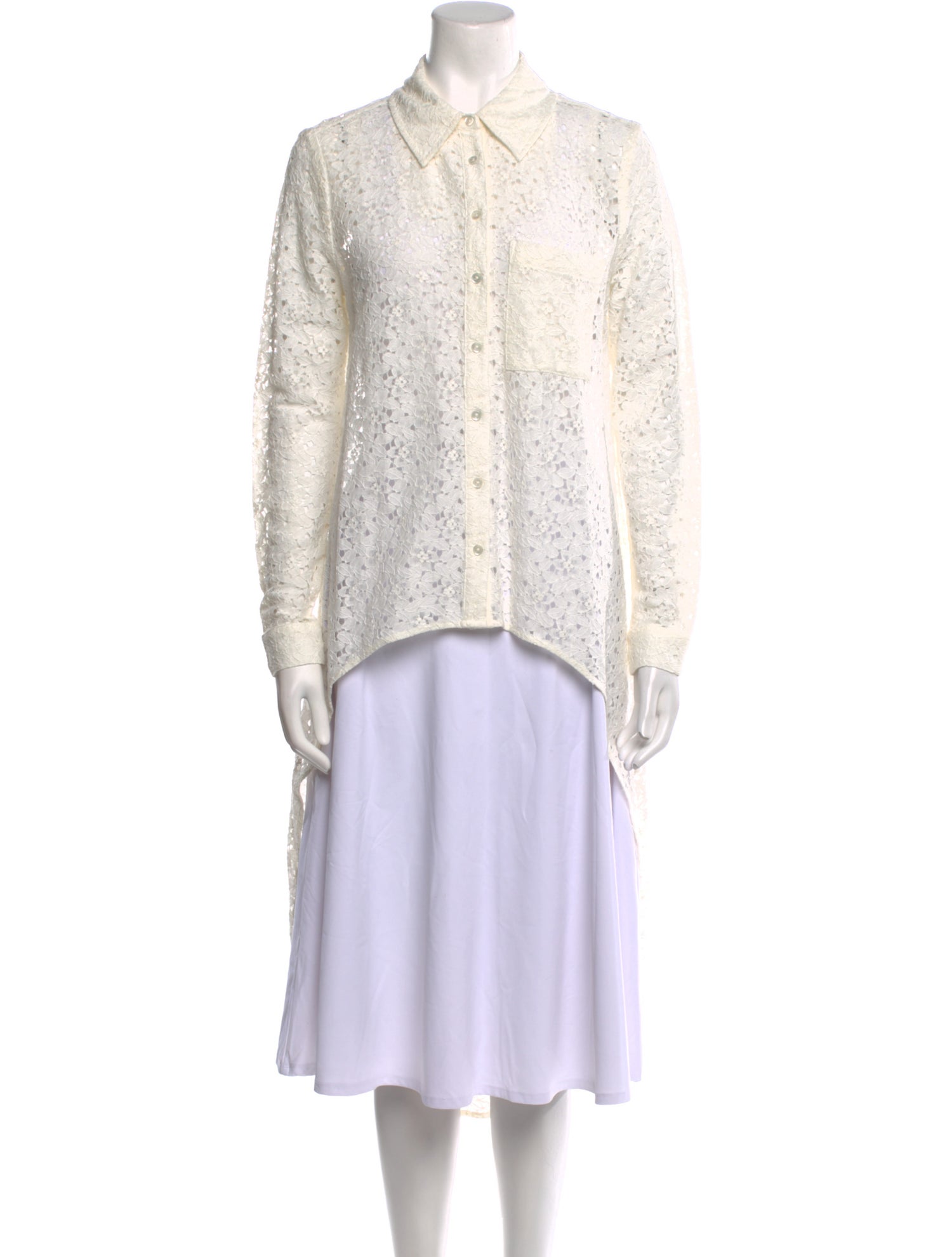 Gucci Lace Lace Pattern Button-Up Top