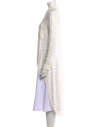 Gucci Lace Lace Pattern Button-Up Top