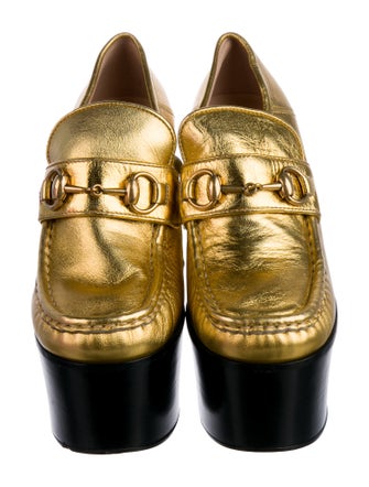 Gucci Faux Pearl Accents Leather Pumps