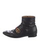 Gucci Web Accent Leather Boots