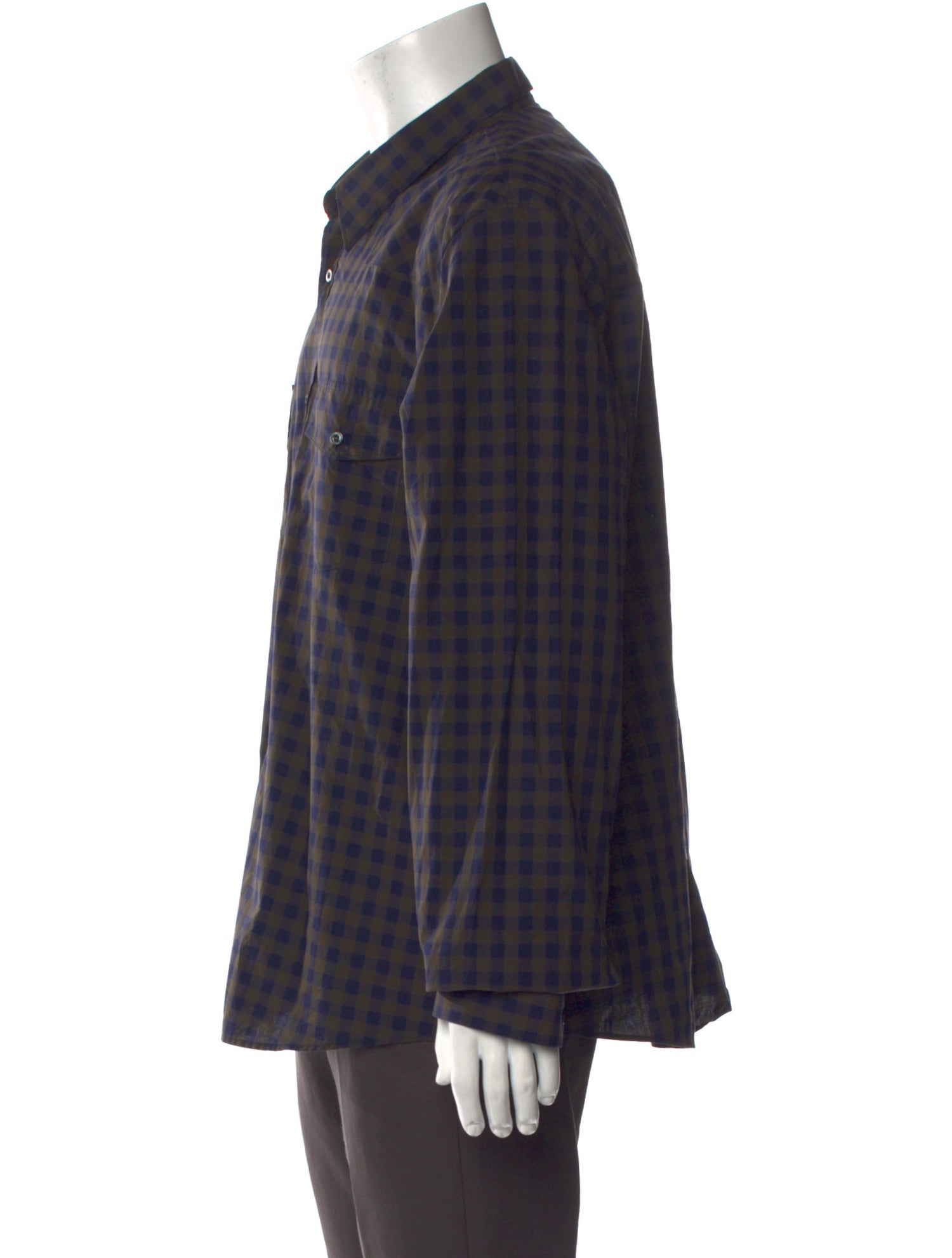 Gucci Plaid Print Long Sleeve Shirt