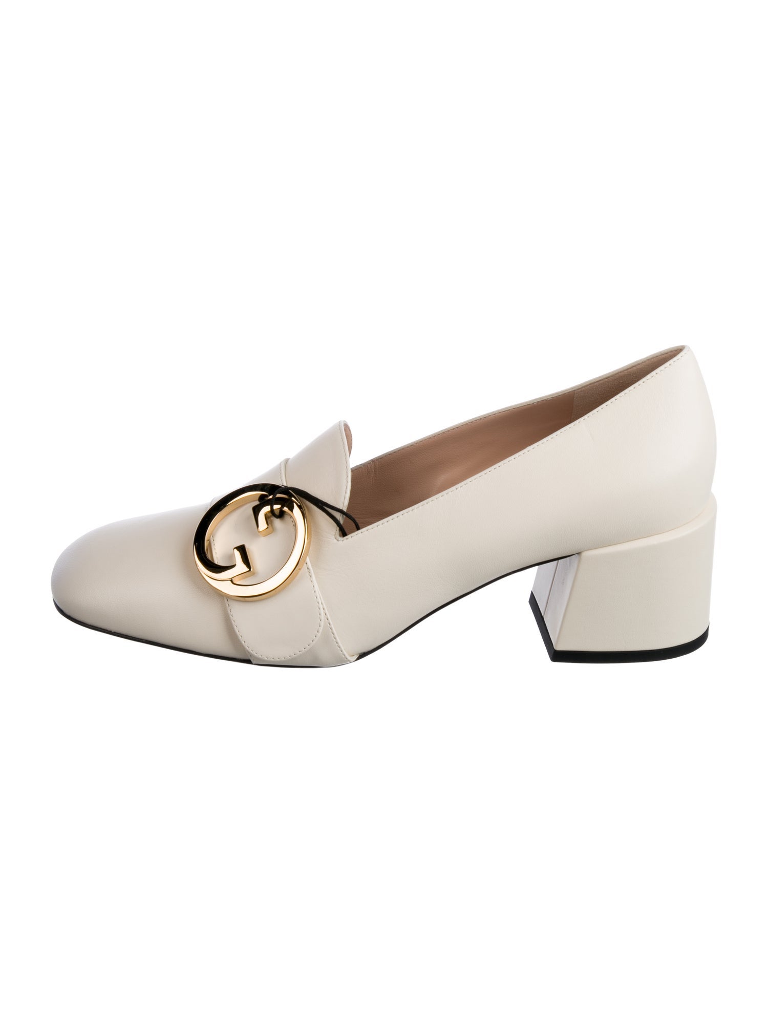 Gucci Double G Logo Leather Pumps w/ Tags