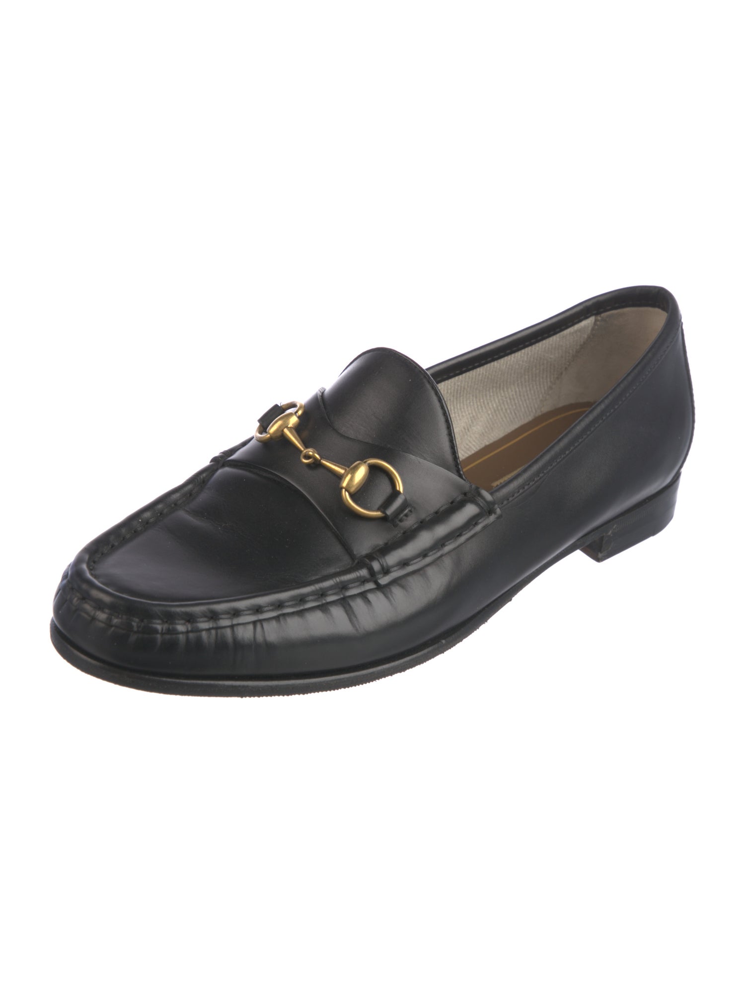 Gucci Horsebit Accent Leather Loafers