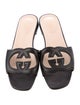 Gucci Interlocking G Logo Leather Slides