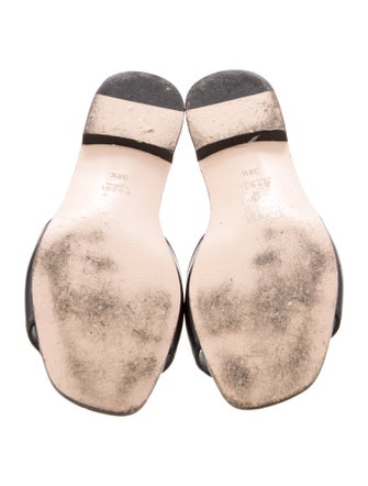 Gucci Interlocking G Logo Leather Slides