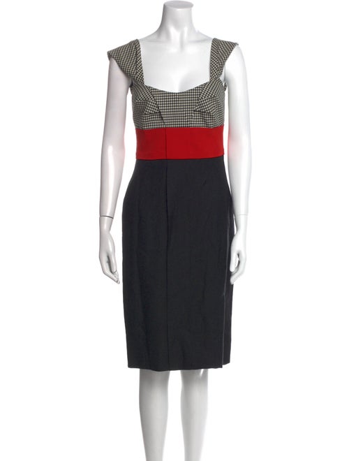 Gucci Plaid Print Knee-Length Dress