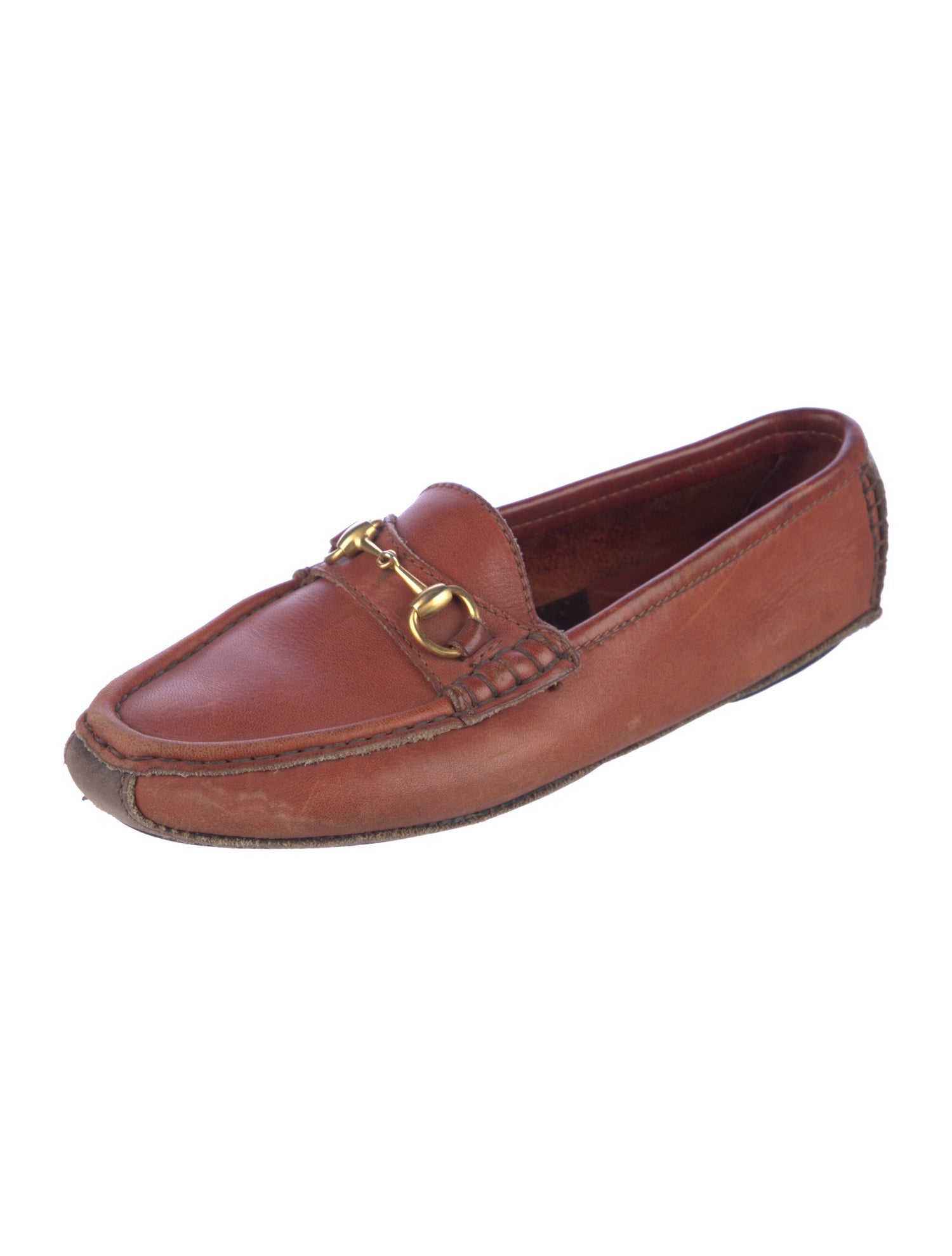 Gucci Horsebit Accent Leather Loafers