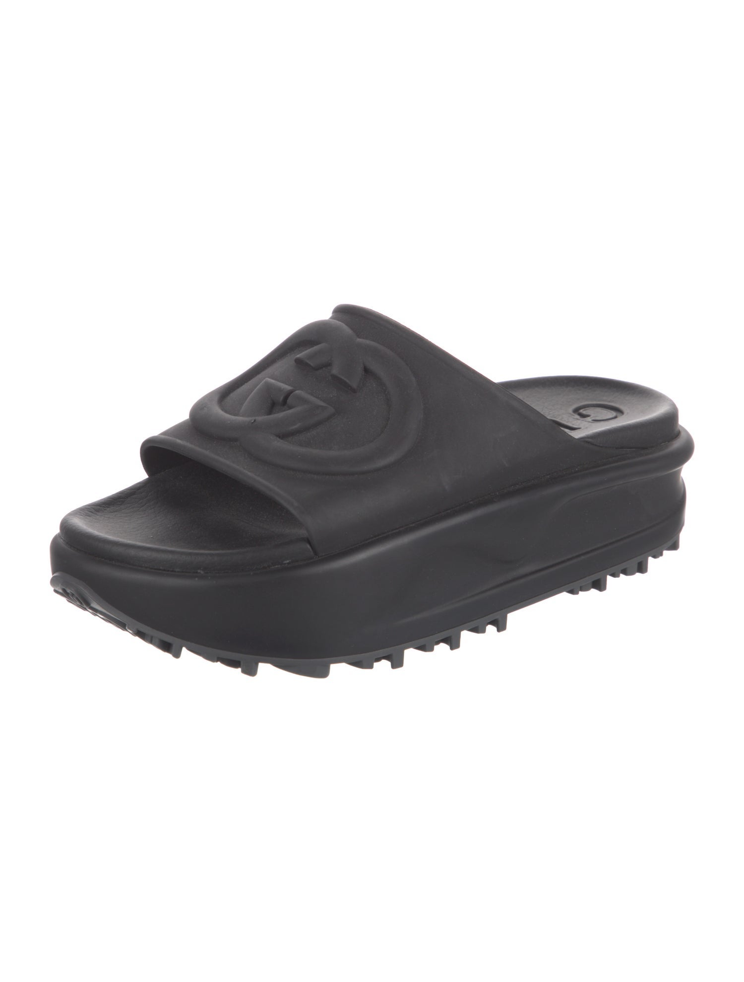 Gucci Interlocking G Logo Rubber Slides