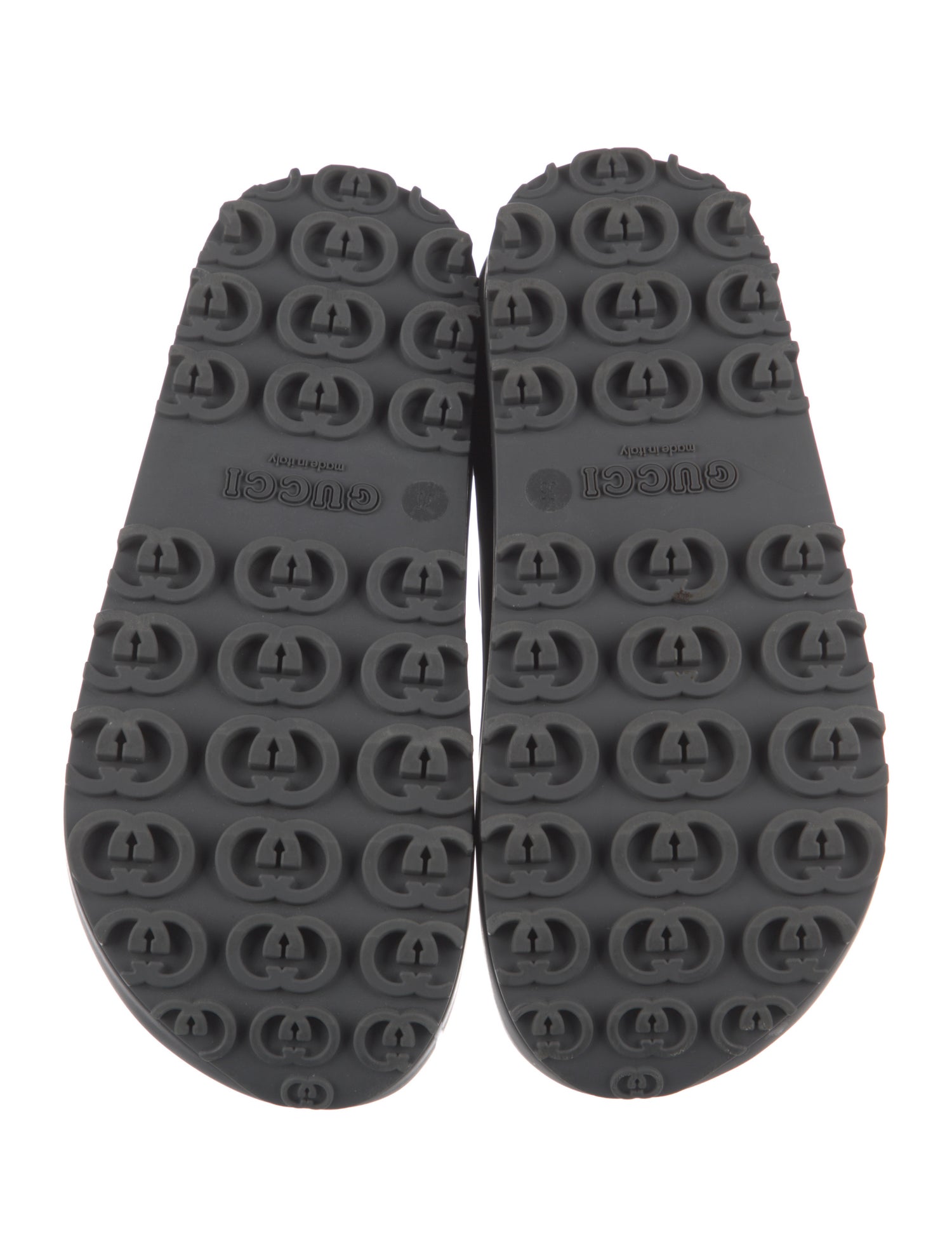 Gucci Interlocking G Logo Rubber Slides