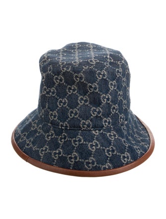 Gucci Pattern Print Denim Bucket Hat