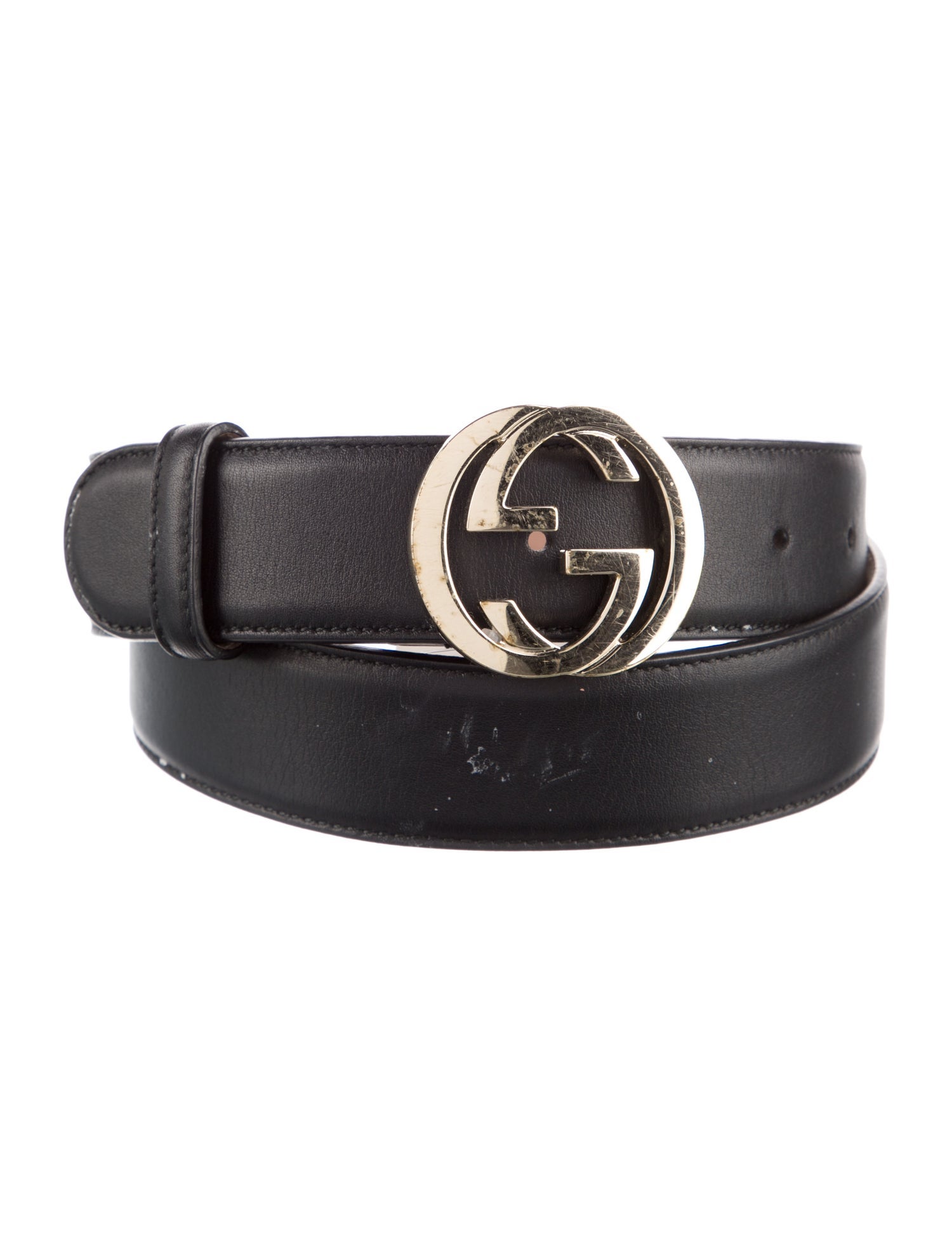 Gucci Interlocking G Logo Leather Belt