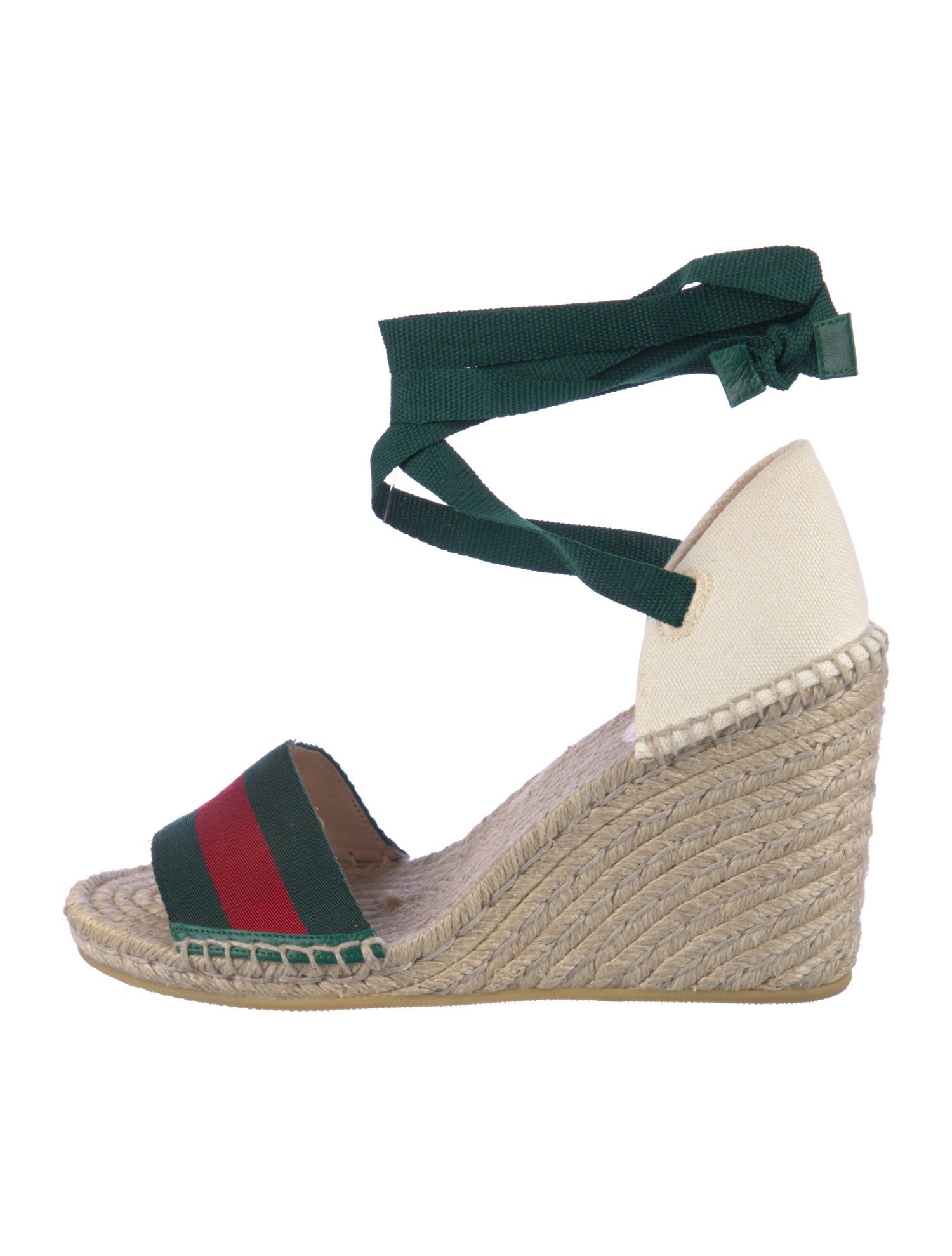 Gucci Web Accent Canvas Espadrilles