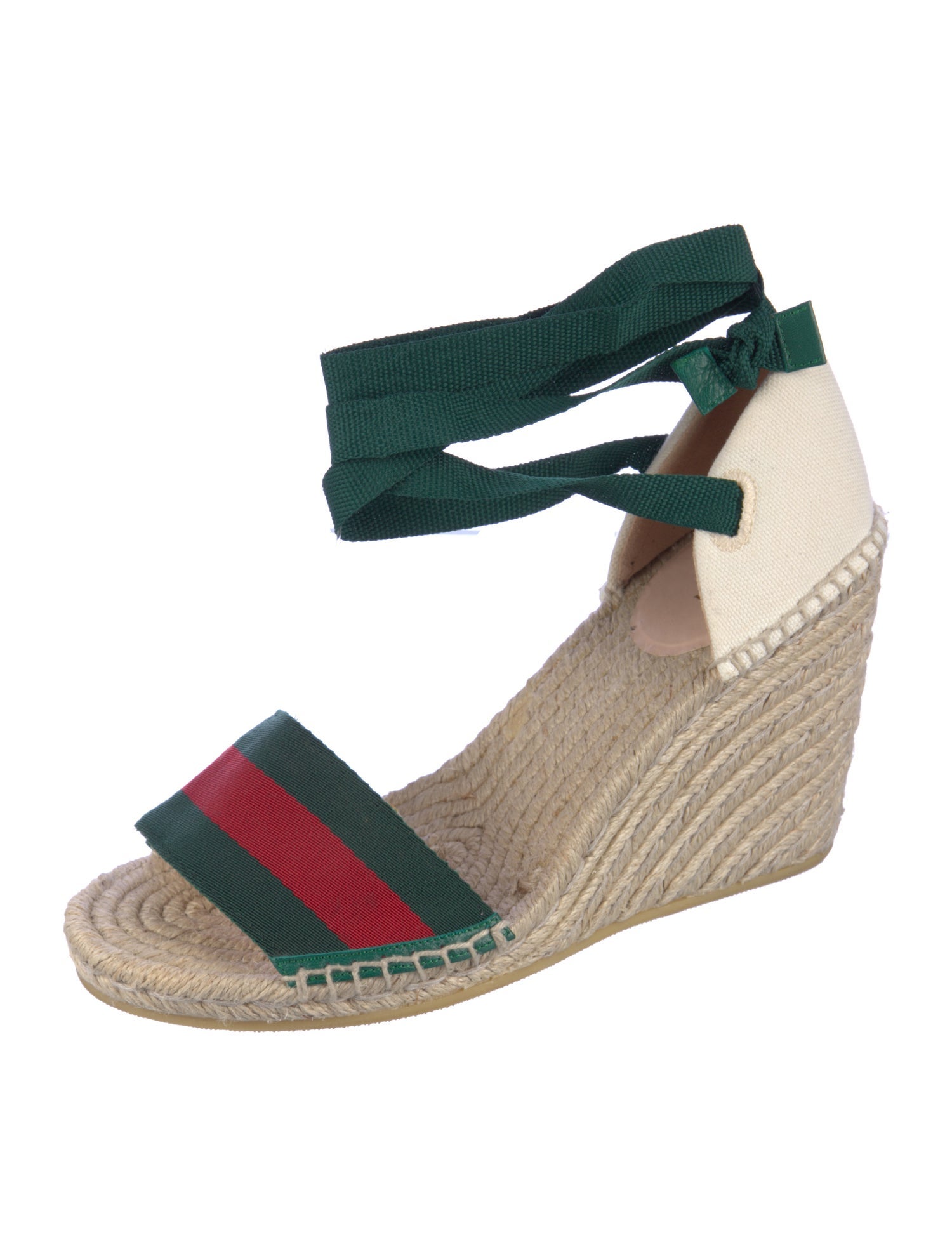 Gucci Web Accent Canvas Espadrilles