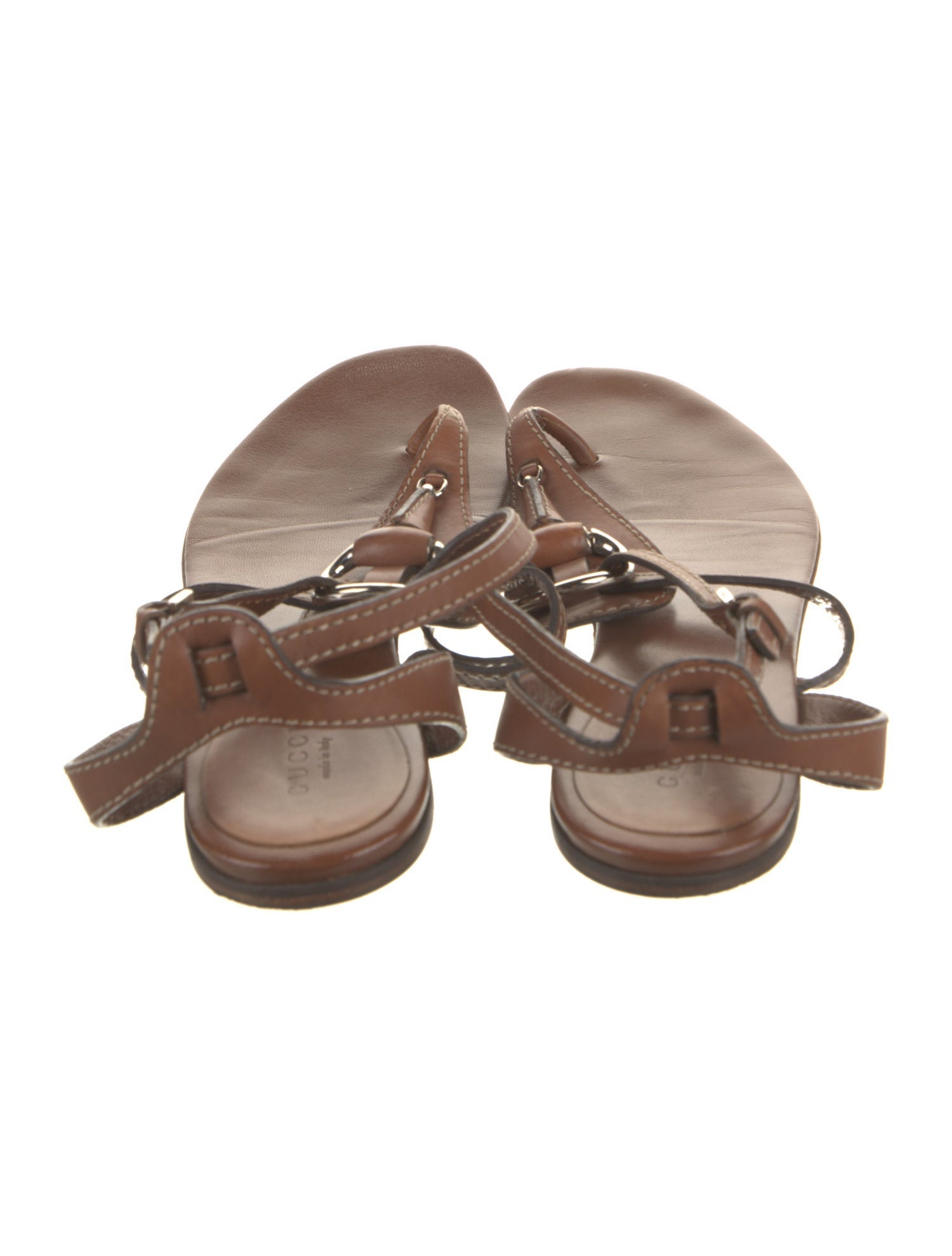 Gucci Hasler Horsebit Accent Leather Sandals