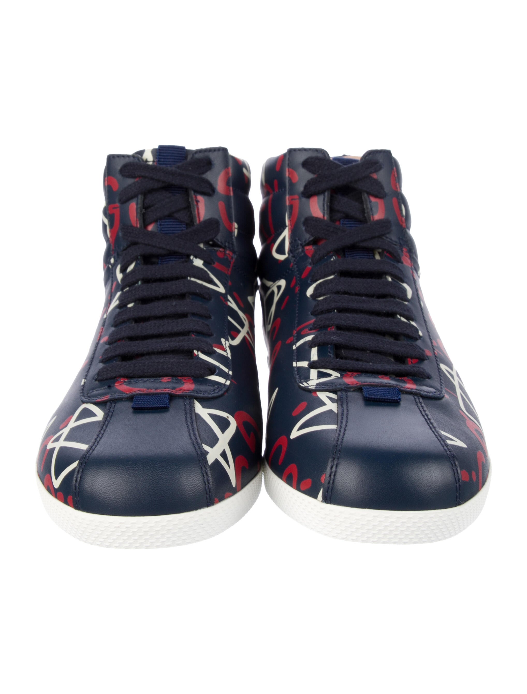 Gucci Leather Printed Sneakers