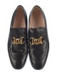 Gucci Chain-Link Accent Leather Loafers
