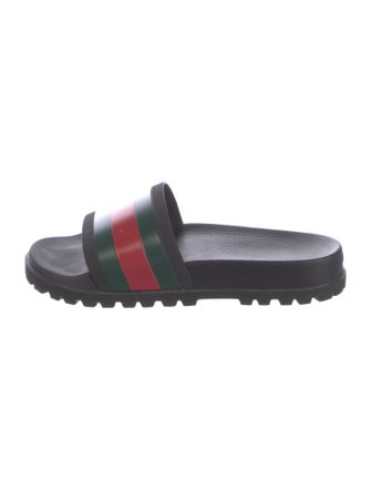 Gucci Web Accent Rubber Slides