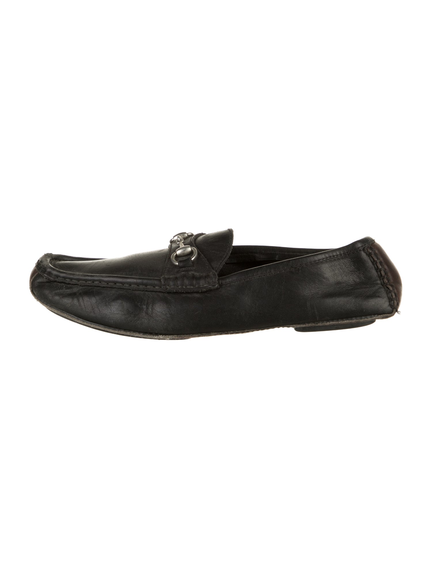 Gucci Horsebit Accent Leather Loafers