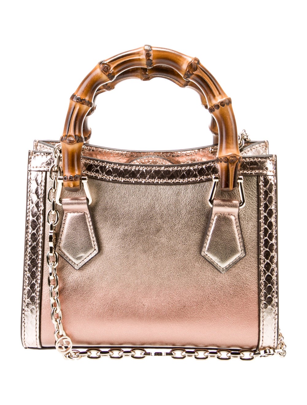 Gucci Top Handle Bag Metallic & Neutrals Leather … - image 4
