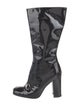 Gucci Horsebit Accent Patent Leather Boots