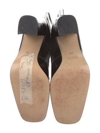 Gucci Horsebit Accent Patent Leather Boots