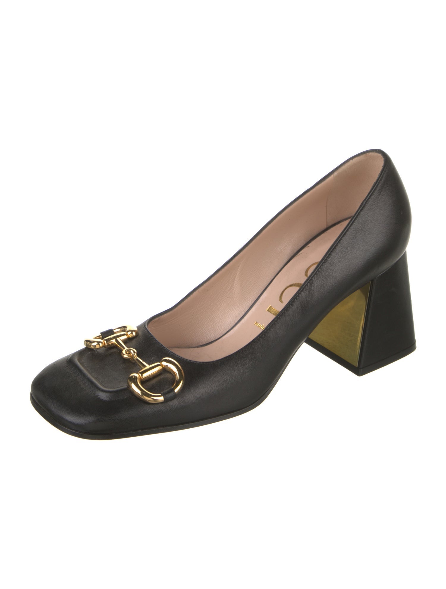 Gucci Horsebit Accent Leather Pumps