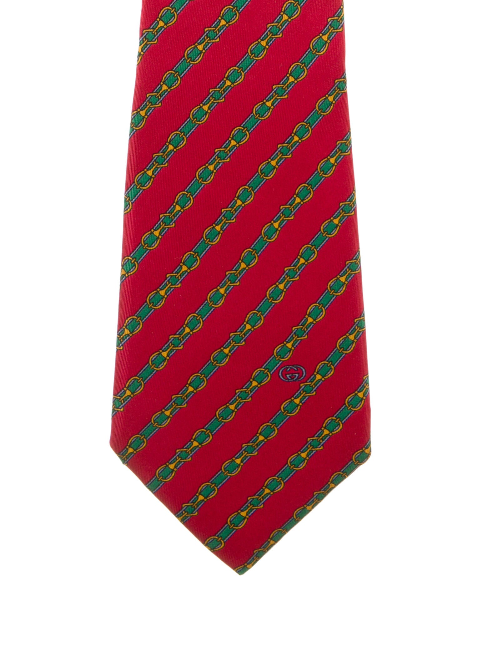 Gucci Red Pattern Silk Tie