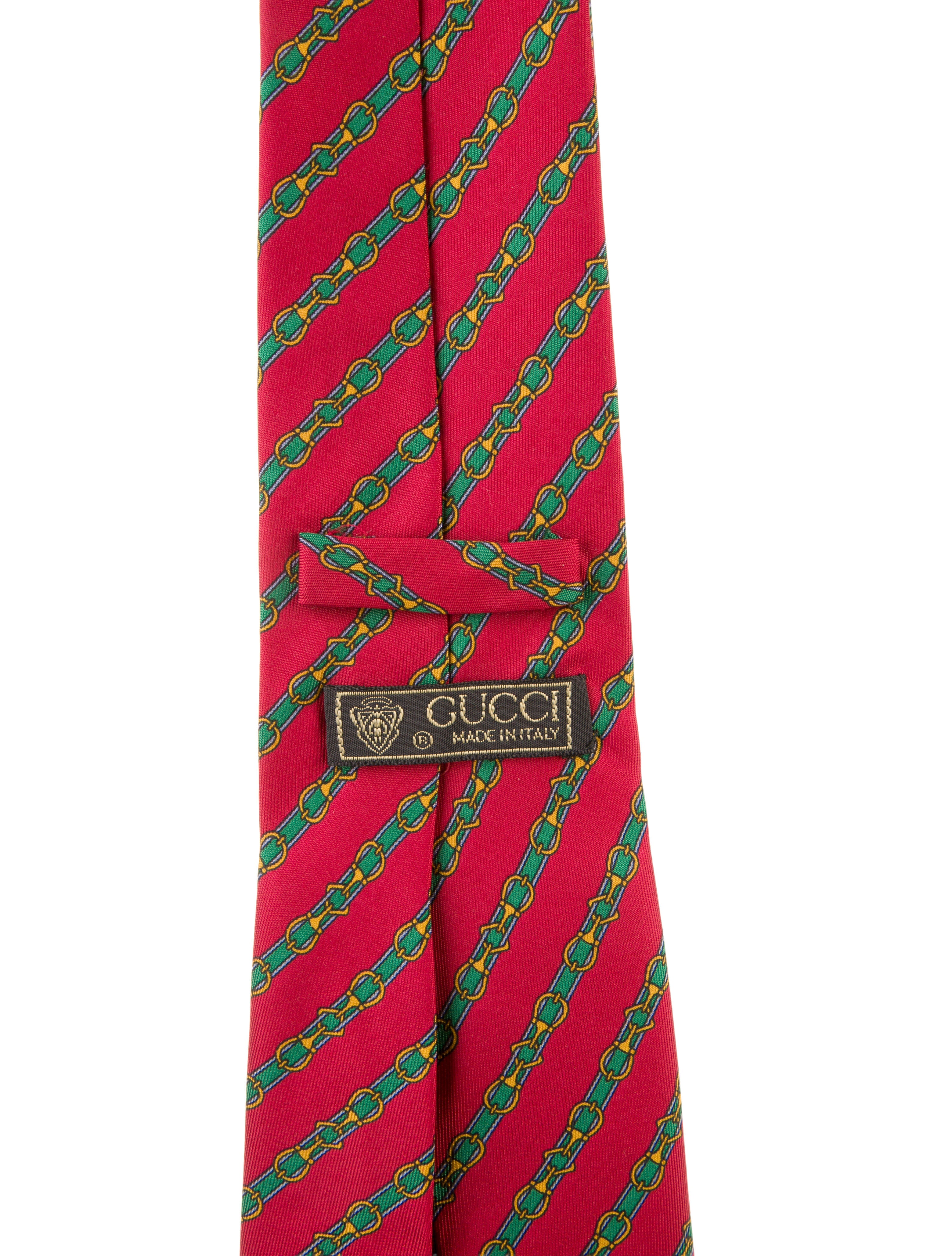 Gucci Red Pattern Silk Tie
