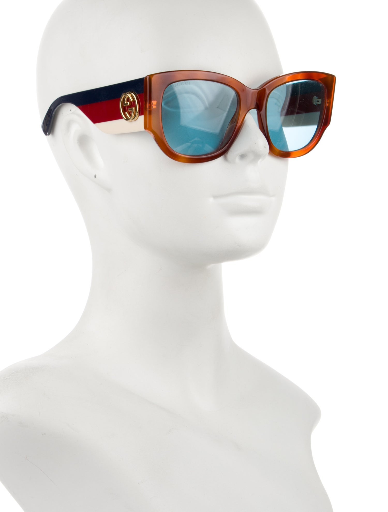Gucci Sylvie Web Accent Square Sunglasses