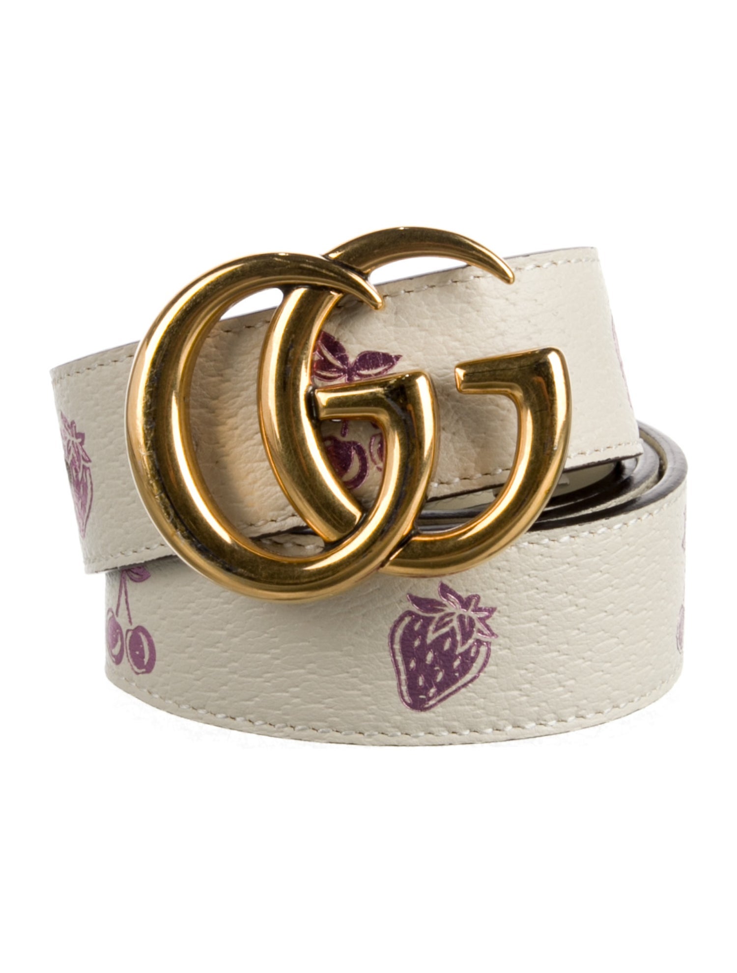 Gucci Double G Logo Leather Belt