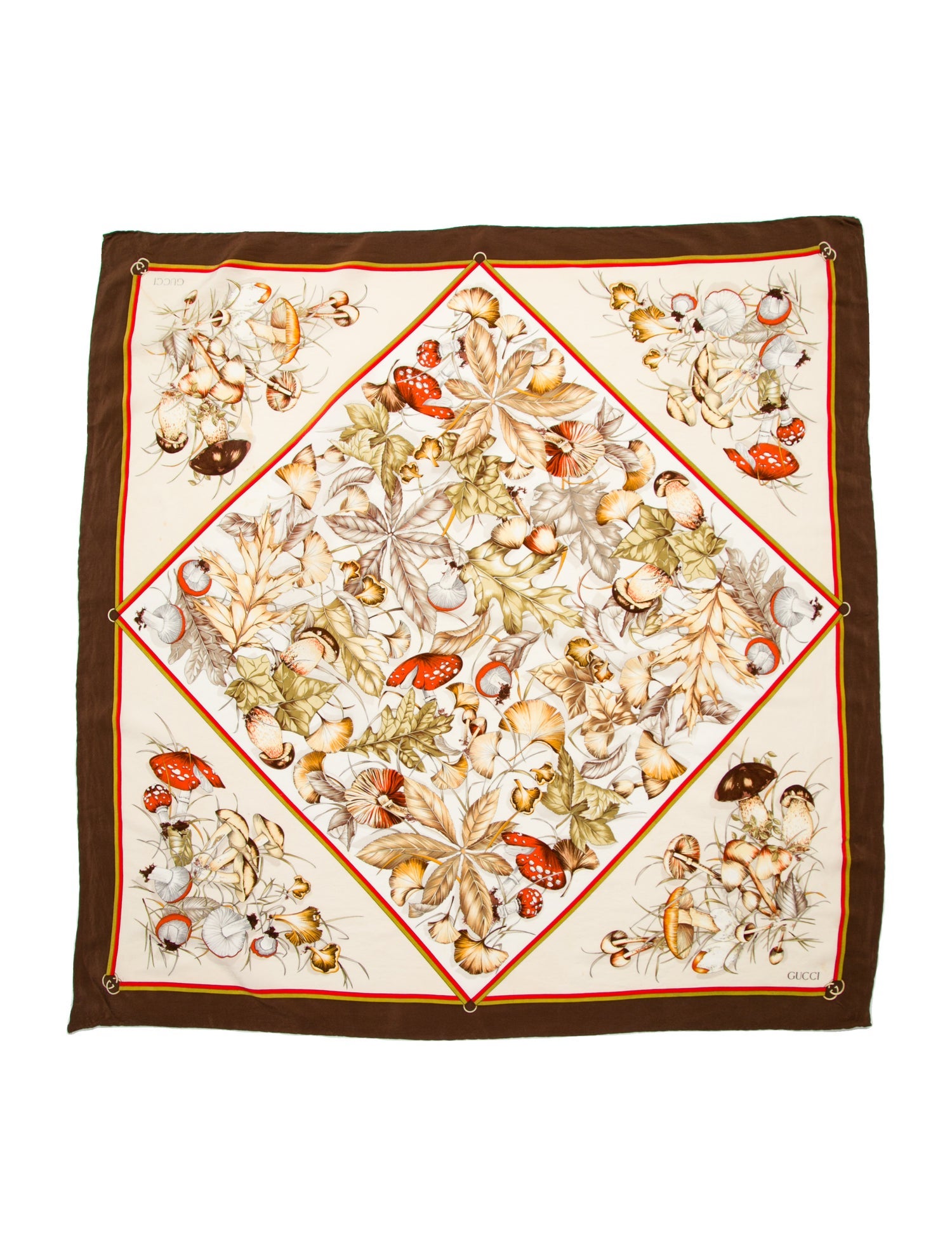 Gucci Silk Floral Print Scarf